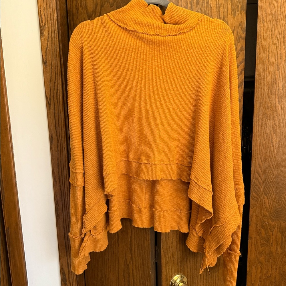 Free People We the Free Orange Turtle Neck Sweater - Picture 9 of 15